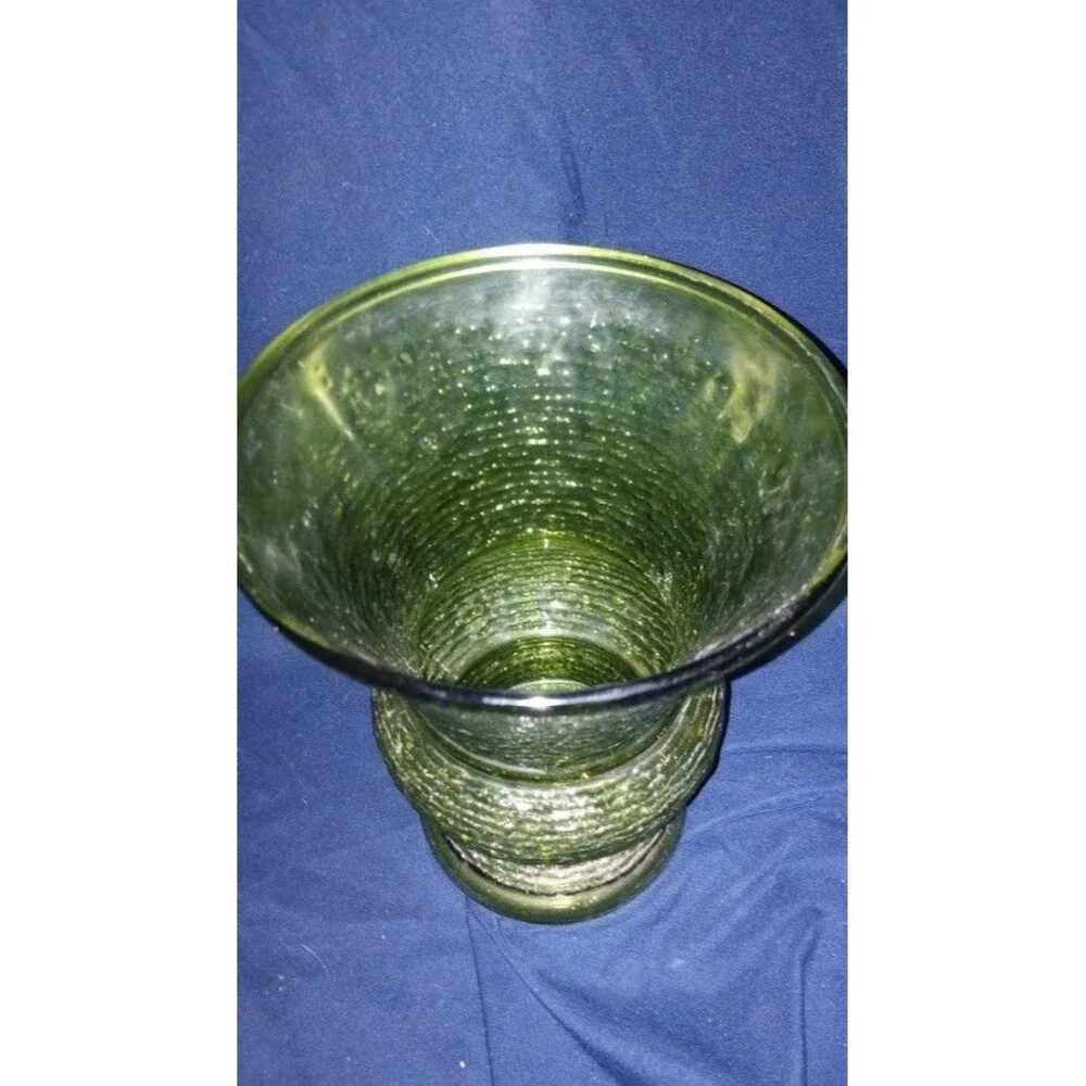 Vintage Green Textured Vase , E.O. Napco of Cleveland, Large
